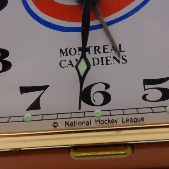 Vintage National Hockey League Montreal Canadiens Travel Alarm Clock Japan - Picture 4 of 16